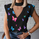 Women Elegant Lips Print blouse...