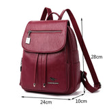 New High Quality Leather Women Backpack...