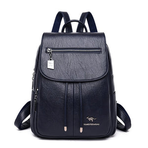 New High Quality Leather Women Backpack...