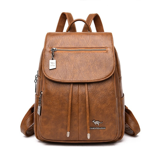 New High Quality Leather Women Backpack...