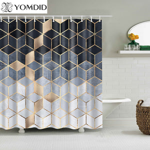 YOMDID Marble Pattern Bath Curtains...