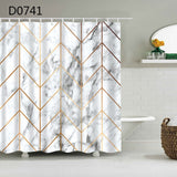 YOMDID Marble Pattern Bath Curtains...