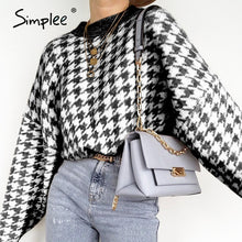 Load image into Gallery viewer, Simplee Women geometric khaki knitted winter sweater.
