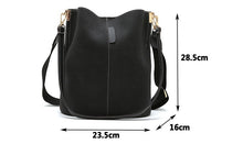Load image into Gallery viewer, Women large capacity PU Leather Bucket Shoulder Bag....
