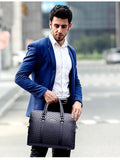 New Double Layers Men's Leather Business Briefcase....