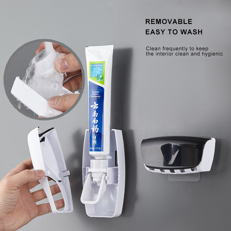 Automatic Toothpaste Dispenser Wall Mount Dust-proof...
