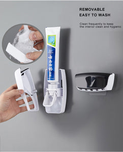 Automatic Toothpaste Dispenser Wall Mount Dust-proof...