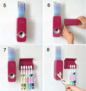 Automatic Toothpaste Dispenser And Toothbrush Holder...