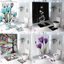 Load image into Gallery viewer, Colorful Tulip Trees Shower Curtain Set....

