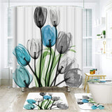 Colorful Tulip Trees Shower Curtain Set....