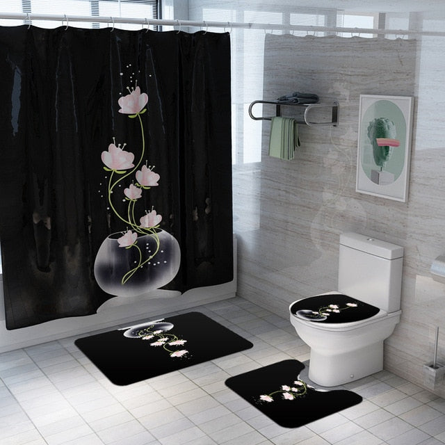 Colorful Tulip Trees Shower Curtain Set....