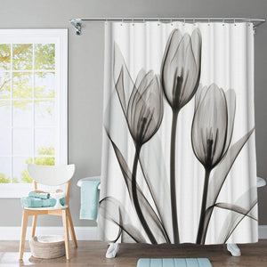 Colorful Tulip Trees Shower Curtain Set....