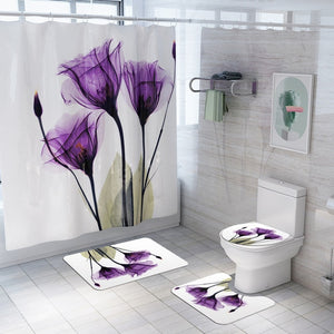 Colorful Tulip Trees Shower Curtain Set....