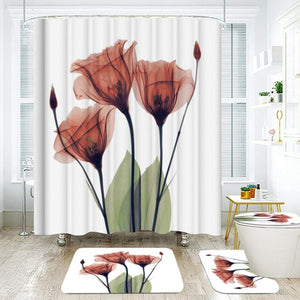 Colorful Tulip Trees Shower Curtain Set....