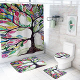 Colorful Tulip Trees Shower Curtain Set....