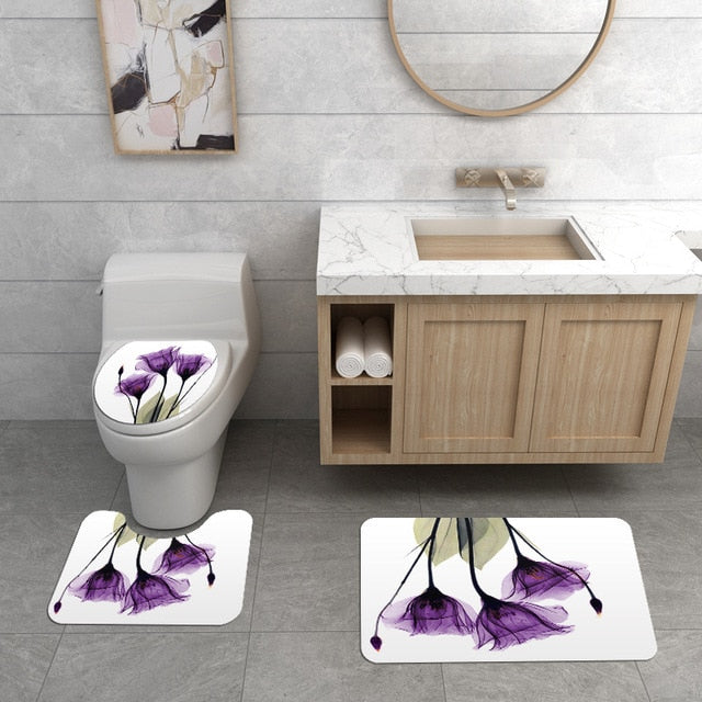 Colorful Tulip Trees Shower Curtain Set....