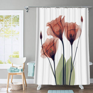 Colorful Tulip Trees Shower Curtain Set....