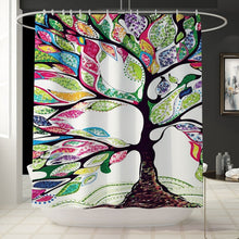 Load image into Gallery viewer, Colorful Tulip Trees Shower Curtain Set....
