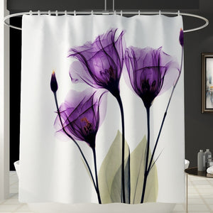 Colorful Tulip Trees Shower Curtain Set....