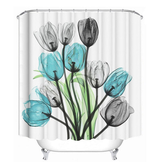 Colorful Tulip Trees Shower Curtain Set....