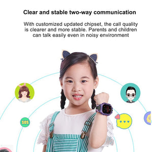 Kids Waterproof Smart Watch For IP67 IOS Android...