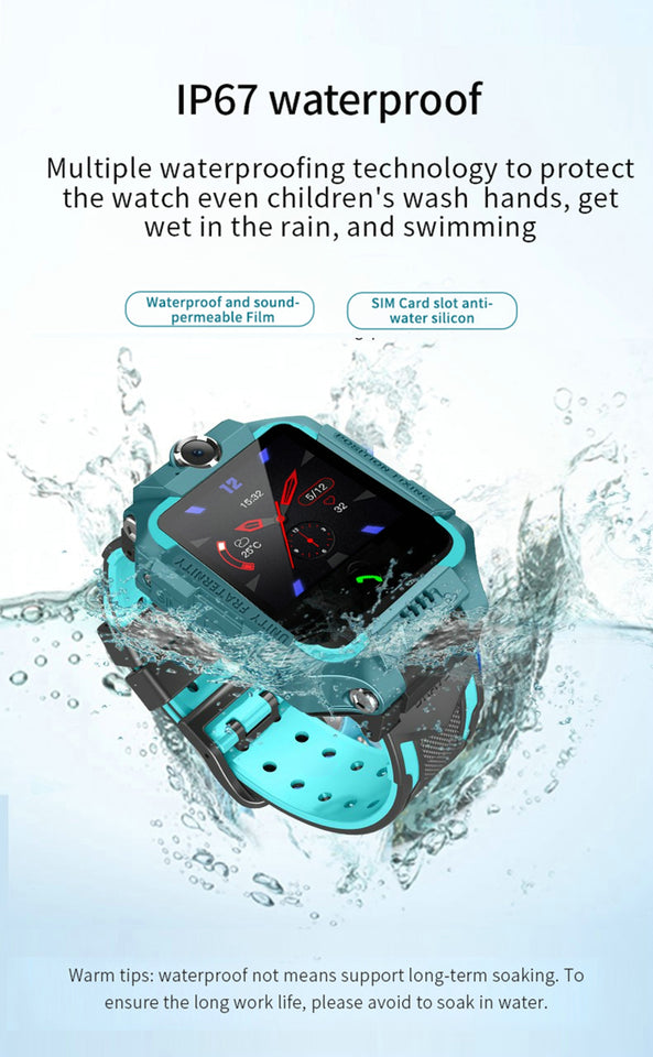 Kids Waterproof Smart Watch For IP67 IOS Android...