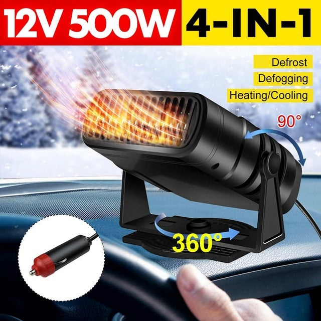 4 IN 1 12V/24V 500W Portable Car Heater