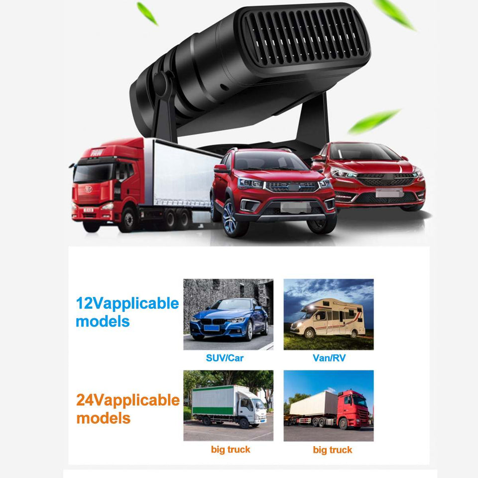 4 IN 1 12V/24V 500W Portable Car Heater