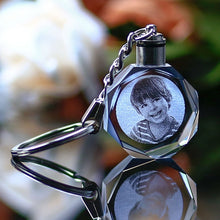 Load image into Gallery viewer, Octagonal Crafts LED Crystal Keychain..
