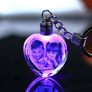 Octagonal Crafts LED Crystal Keychain..