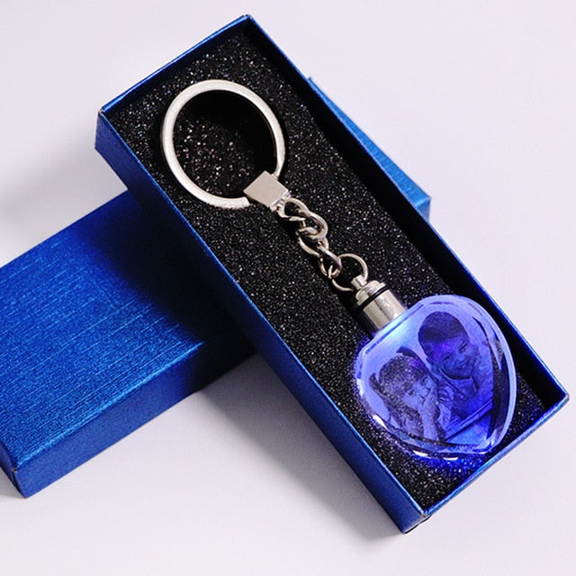 Octagonal Crafts LED Crystal Keychain..