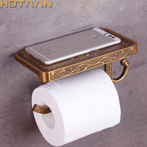 Antique Brass Toilet Paper Holder...
